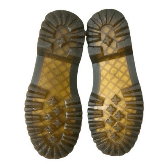 Dr. Martens Women Size 11 Luana White Black Boots Lace Up Combat Round Toe AW004 - Picture 8 of 11